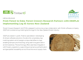 From Forest to Data: Forest Growers Research Partners with DEEPLAI. Implementing Log ID Across New Zealand